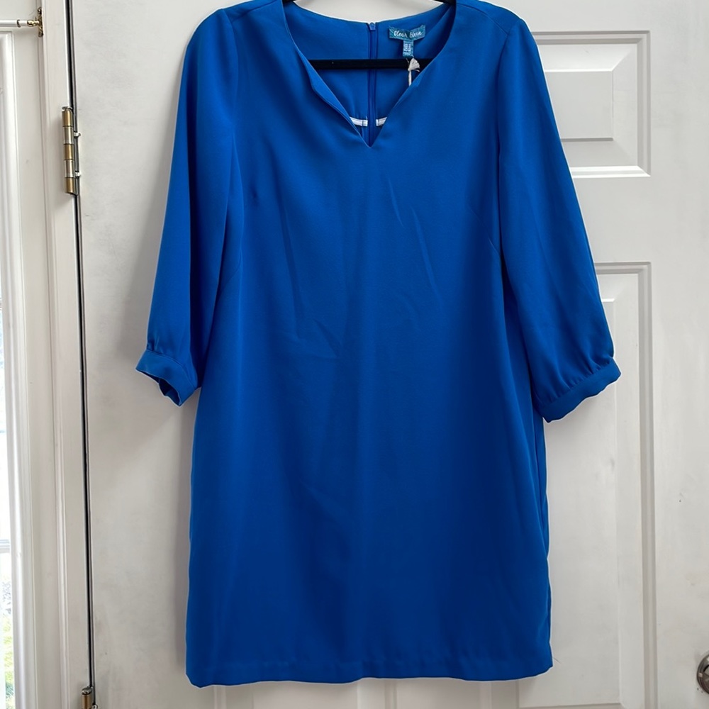 Blue shift cocktail dress